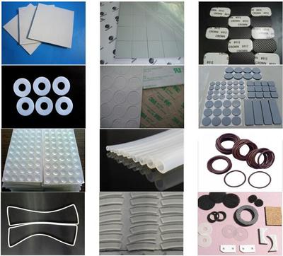 硅膠墊片尺寸沖壓/硅膠片材規格沖型/背膠硅膠膠貼成型制品_包裝材料欄目